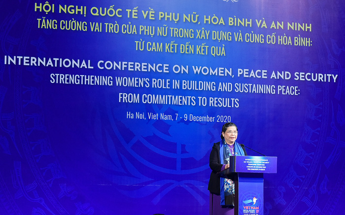 Phó Chủ tịch Thường trực Quốc hội Tòng Thị Phóng tại Lễ khai mạc Hội nghị quốc tế về phụ nữ, hòa bình và an ninh phunuvietnam.vn